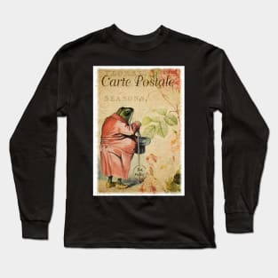 A Frog He Would A-Wooing Go - Vintage French Postcard Long Sleeve T-Shirt